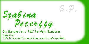 szabina peterffy business card